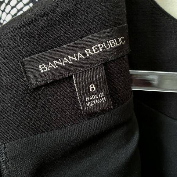 Banana Republic Tweed Textured Mod Mini Dress 8 Black White Career Contemporary - Picture 6 of 16